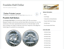 Tablet Screenshot of franklinhalfdollar.org